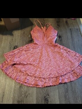 Honey and Rosie Dusty Rose Lace DRESS